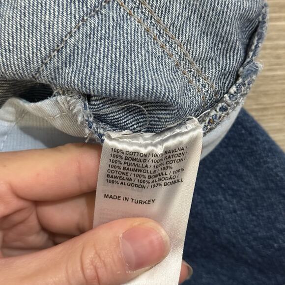 Ragged Priest Patchwork Wide Leg Jeans Two-Tone High Rise Denim Women’s 28 - Picture 6 of 9